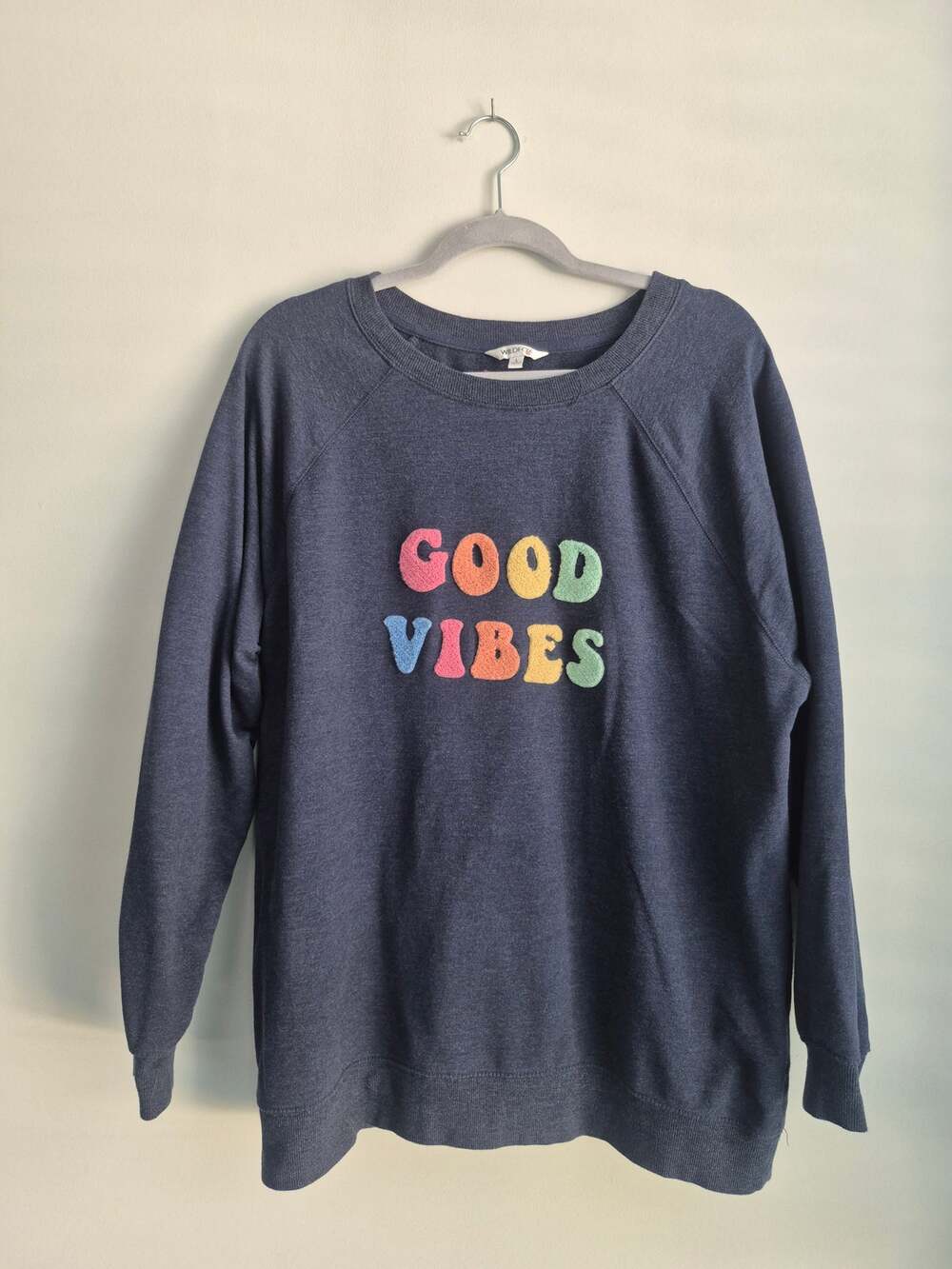 Wildfox GOOD VIBES Sweatshirt – Navy – Size L